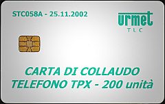STC058A - CARTA DI COLLAUDO TELEFONO TPX