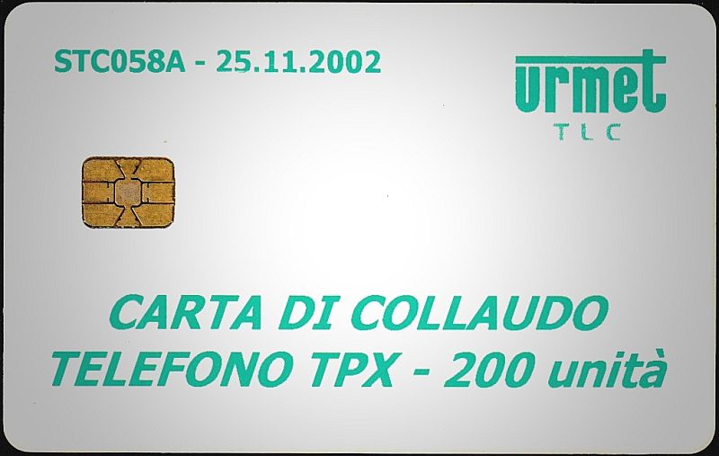 STC058A - CARTA DI COLLAUDO TELEFONO TPX