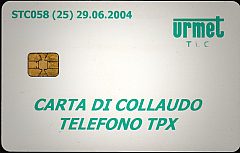 STC058 - CARTA DI COLLAUDO TELEFONO TPX