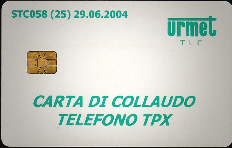 STC058 - CARTA DI COLLAUDO TELEFONO TPX
