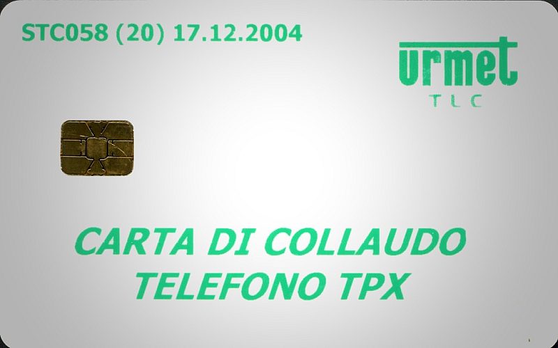 STC058 - CARTA DI COLLAUDO TELEFONO TPX