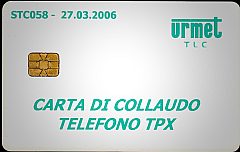 STC058 - CARTA DI COLLAUDO TELEFONO TPX