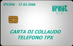 STC058 - CARTA DI COLLAUDO TELEFONO TPX
