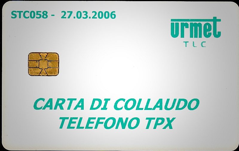 STC058 - CARTA DI COLLAUDO TELEFONO TPX