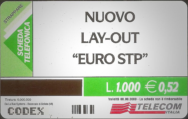 Nuovo Lay-out "Euro Stp" (De La Rue)