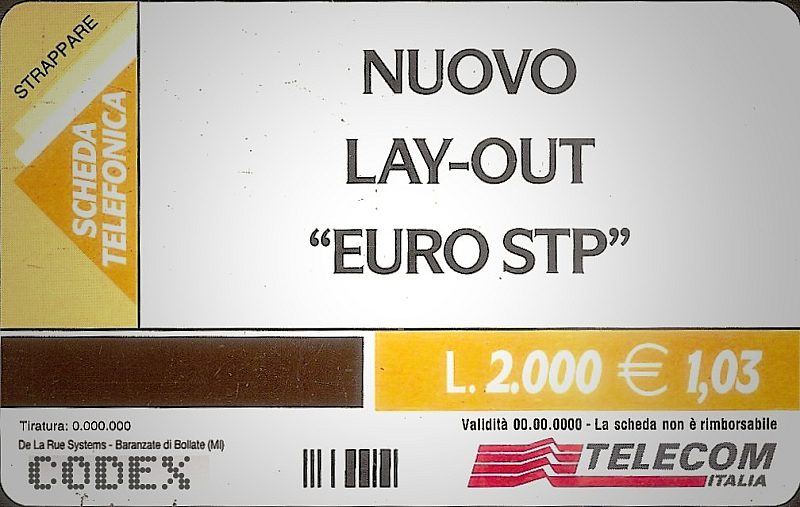 Nuovo Lay-out "Euro Stp" (De La Rue)