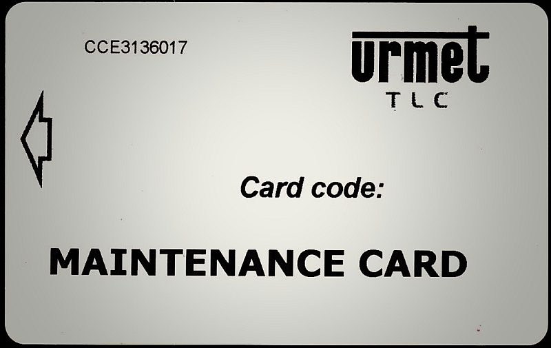 MAINTENANCE CARD (Without Chip)