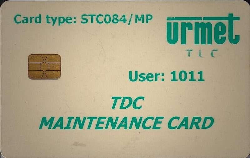 Stc084 - Tdc Maintenance Card