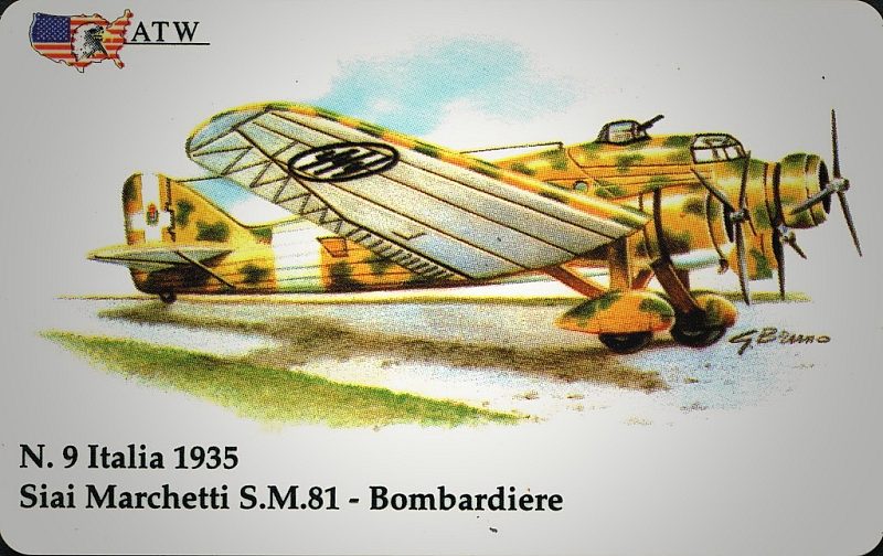 Aerei da guerra - Siai Marchetti S.M. 81 - Italia (09/50)