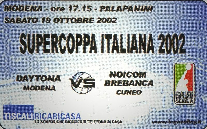 SuperCoppa Italiana 2002 - Intero 14 €