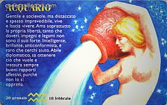Zodiaco - Acquario (L. 3.000)