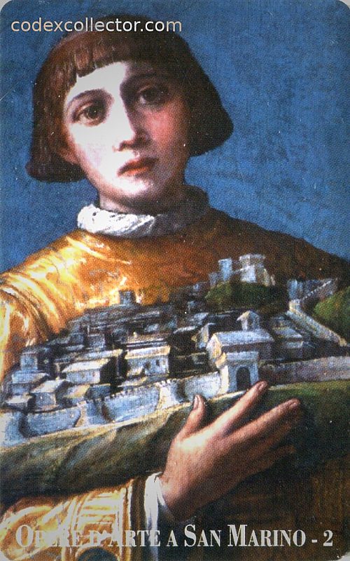 Opere d'Arte a San Marino - 2. Francesco Menzocchi, San Marino con il Monte (€ 4 particolare)