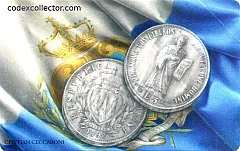 Le Prime Monete di San Marino - Prima serie in argento, 5 lire 1898 (€ 5)