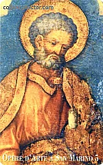 Opere d'Arte a San Marino - 5. Scuola di Michele Giambono, San Pietro (€ 2 particolare)