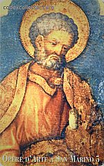 Opere d'Arte a San Marino - 5. Scuola di Michele Giambono, San Pietro (€ 2 particolare)