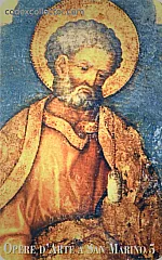 Opere d'Arte a San Marino - 5. Scuola di Michele Giambono, San Pietro (€ 2 particolare)