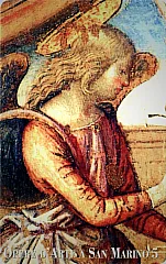 Opere d'Arte a San Marino - 5. Pittore umbro del XVI secolo, Annunciazione (particolare)