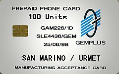 SAN MARINO / URMET 100 Units 25/06/98 Gemplus