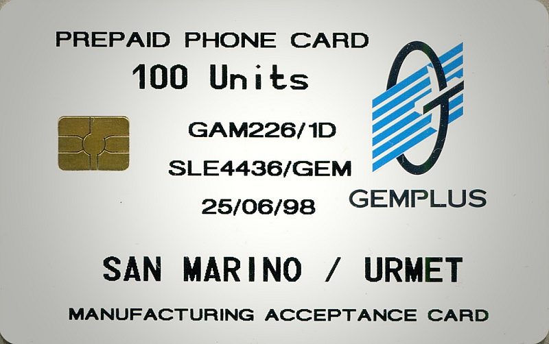 SAN MARINO / URMET 100 Units 25/06/98 Gemplus