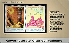 Francobolli della Città del Vaticano - Assisi per la Pace (L. 10.000)