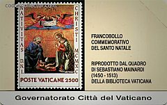 Francobolli della Città del Vaticano - Francobollo Commemorativo del Santo Natale (L. 10.000)