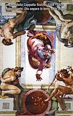 La volta della Cappella Sistina - Dio Separa la Terra dalle Acque