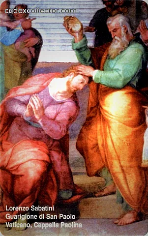 Scheda telefonica La Cappella Paolina - Guarigione di S. Paolo (€ 2,50) (Governatorato Città del Vaticano · 2009)