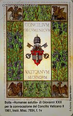 L'archivio Segreto Vaticano - Bolla Humanae Salutis di Giovanni XXIII