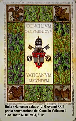 L'archivio Segreto Vaticano - Bolla Humanae Salutis di Giovanni XXIII