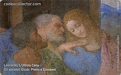 Leonardo, "L'ultima Cena" - Gli Apostoli Giuda, Pietro e Giovanni