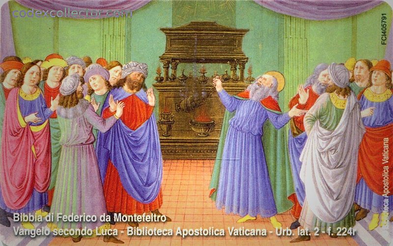 Bibbia di Federico da Montefeltro - Vangelo Luca