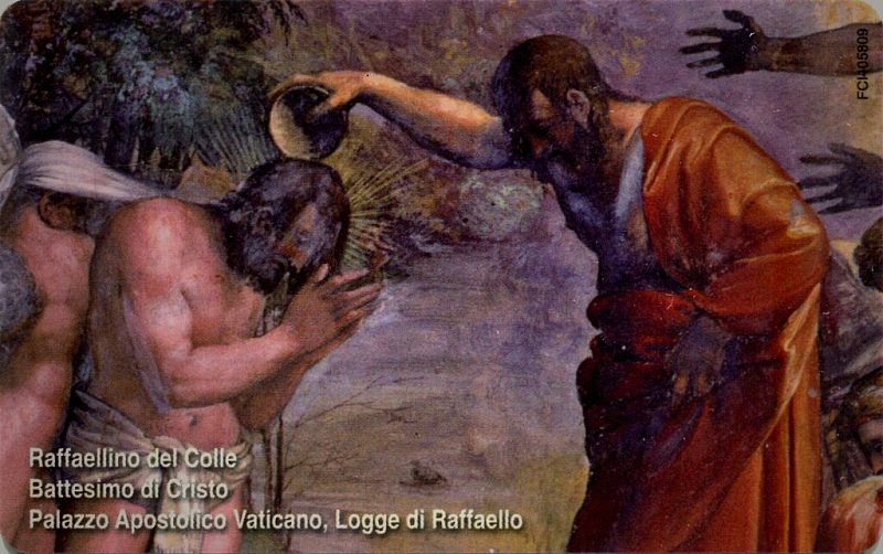 Le Logge di Raffaello - Raffaellino del Colle, Battesimo di Cristo