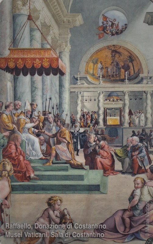 La Basilica di San Pietro - Raffaello, Donazione di Costantino